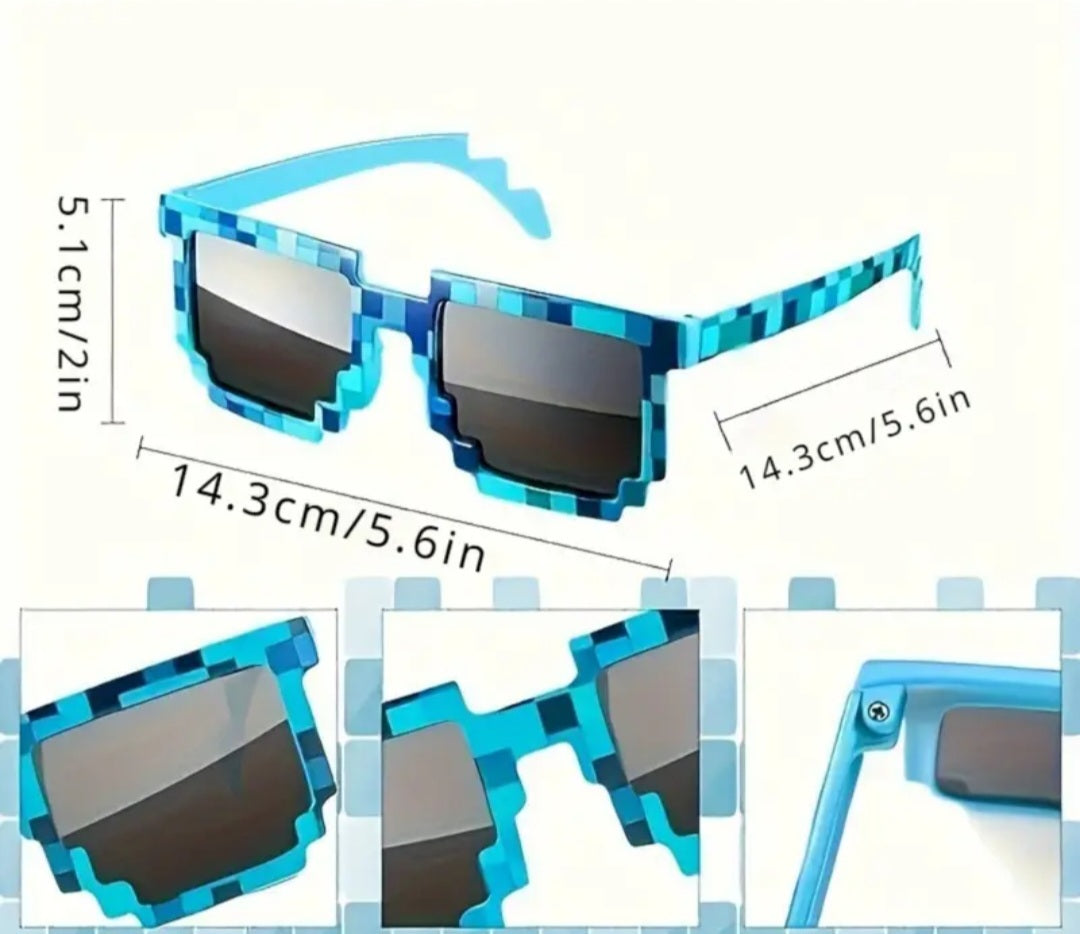 Retro Pixel Video Game Style Sunglasses