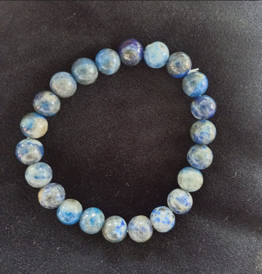 Lapis Lazuli Genuine Crystal Beaded Bracelet