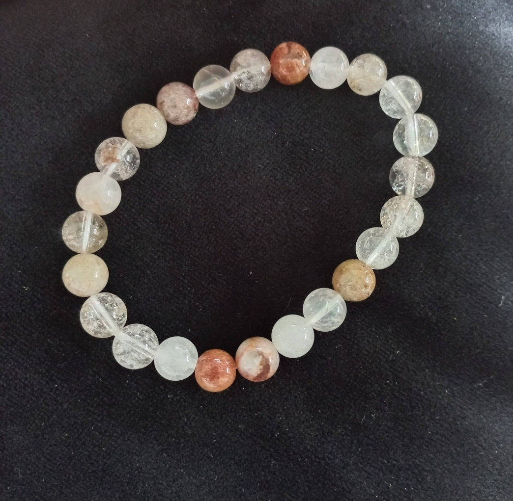 Garden Quartz Genuine Crystal Beaded Bracelet