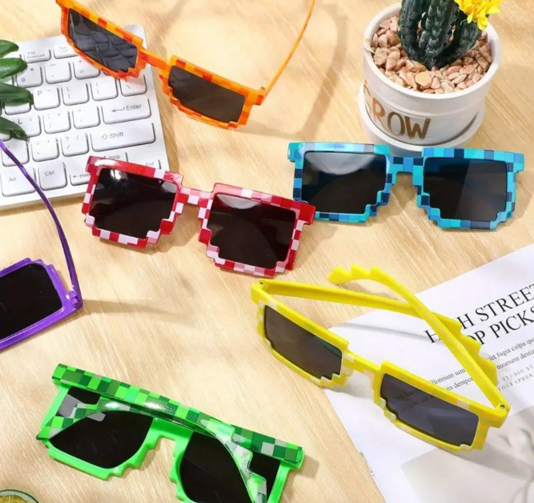 Retro Pixel Video Game Style Sunglasses