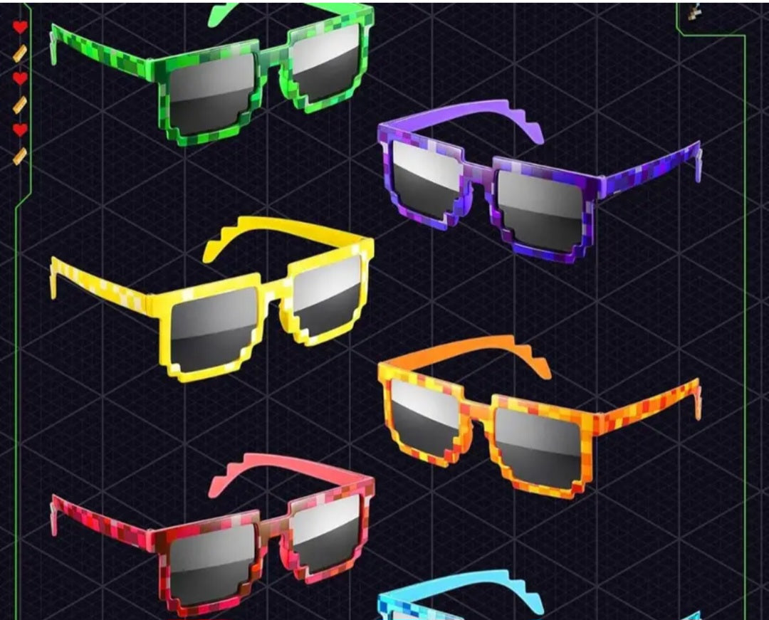 Retro Pixel Video Game Style Sunglasses