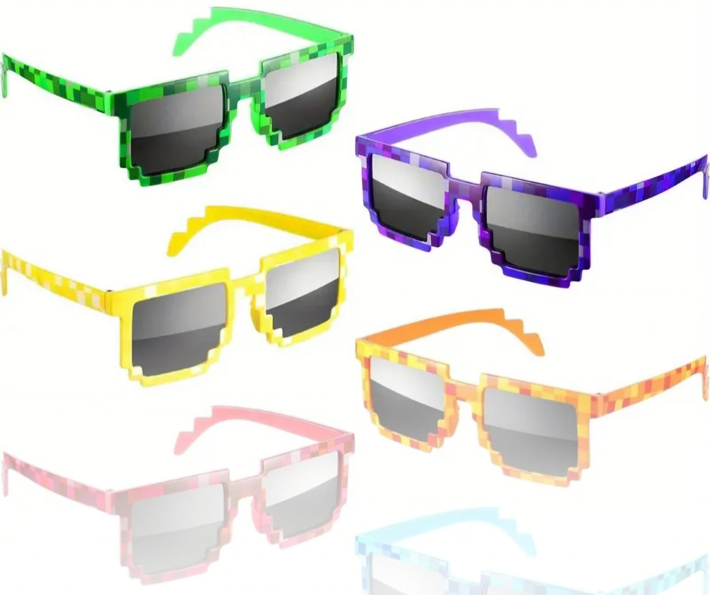 Retro Pixel Video Game Style Sunglasses