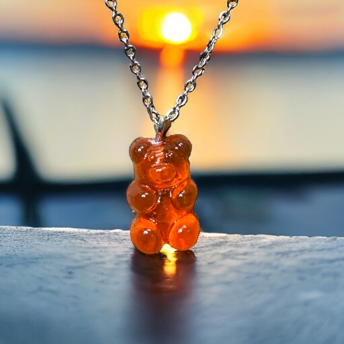 Gummy Candy Bear Charm Necklace