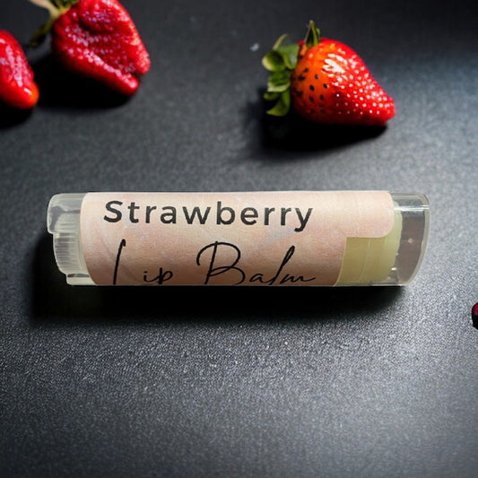 Strawberry Flavored Lip Balm Made With Avocado and Jojoba Oil