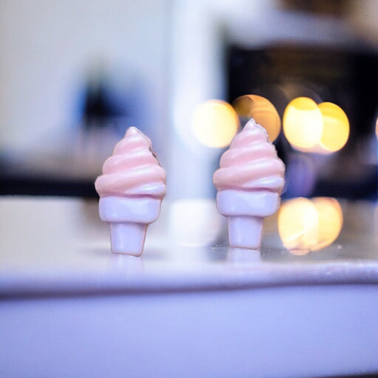 Ice Cream Cone Stud Earrings