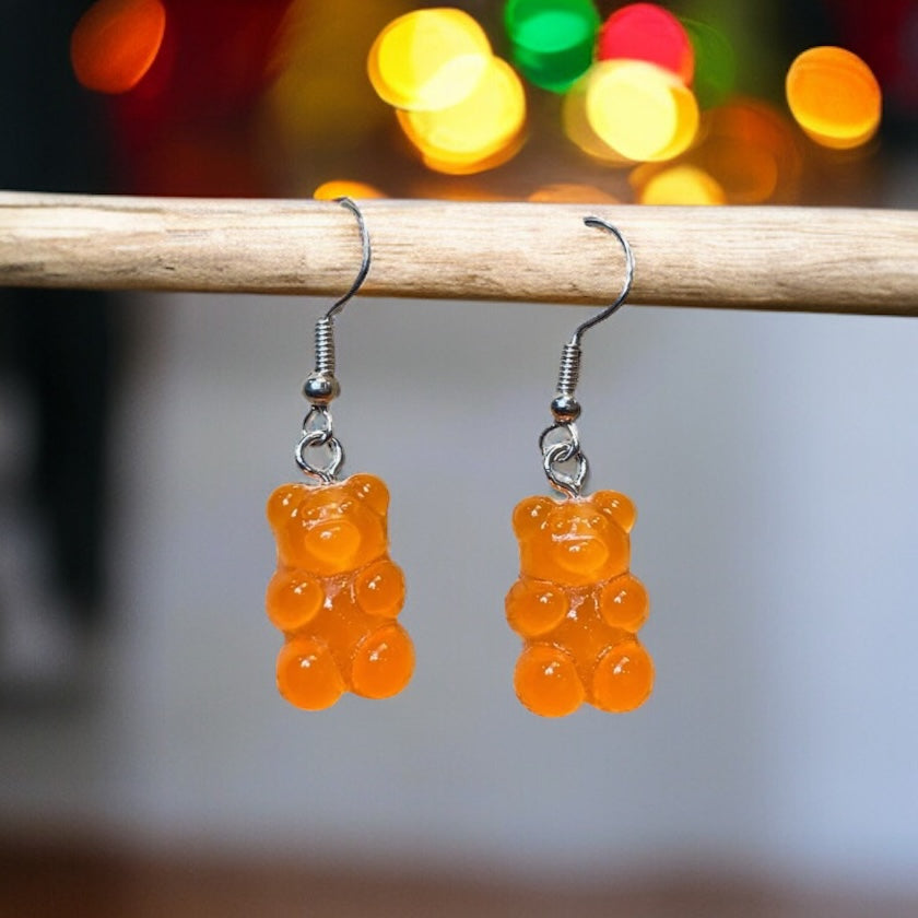 Gummy Bear Pendant Dangle Earrings