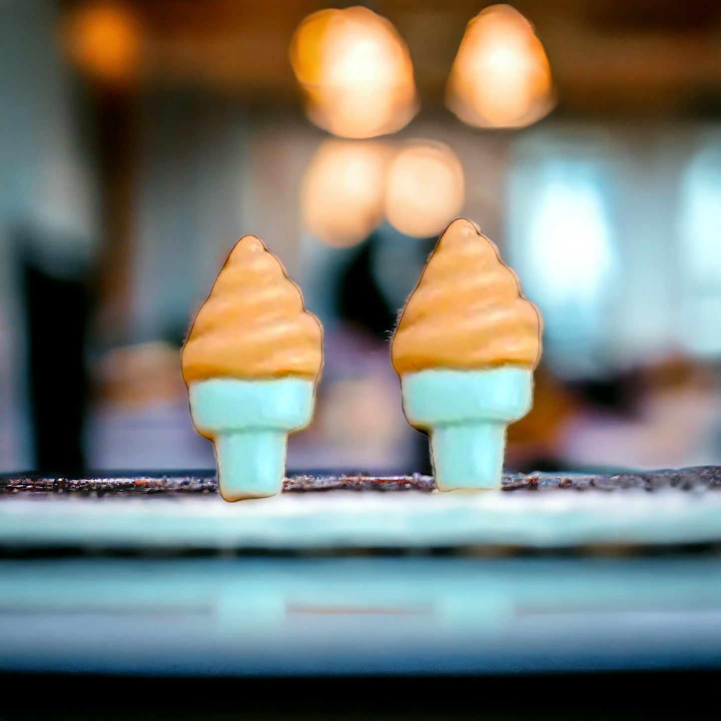 Ice Cream Cone Stud Earrings