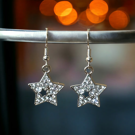 Bling Star Dangle Earrings