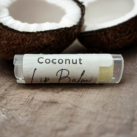 Coconut Flavored Lip Balm Made With Avocado and Jojoba Oil