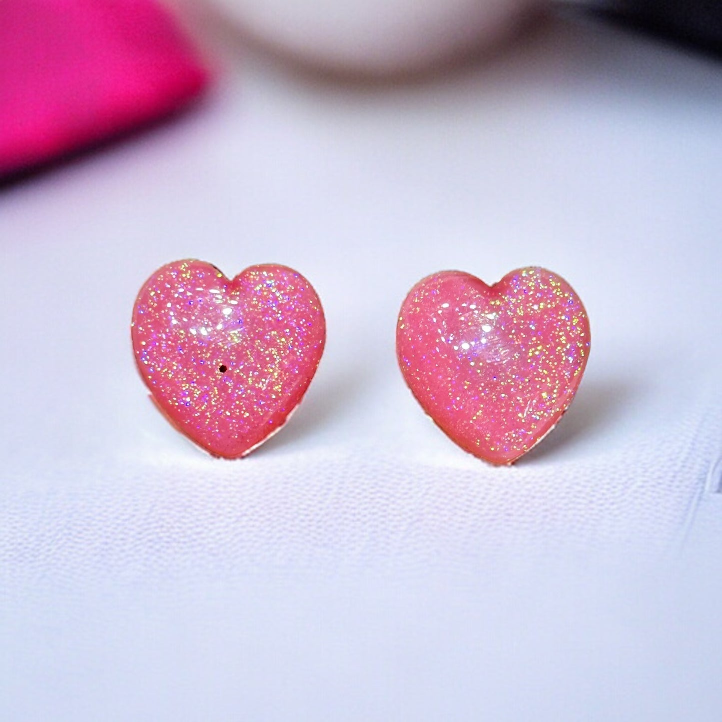 Heart Embellishment Stud Earrings