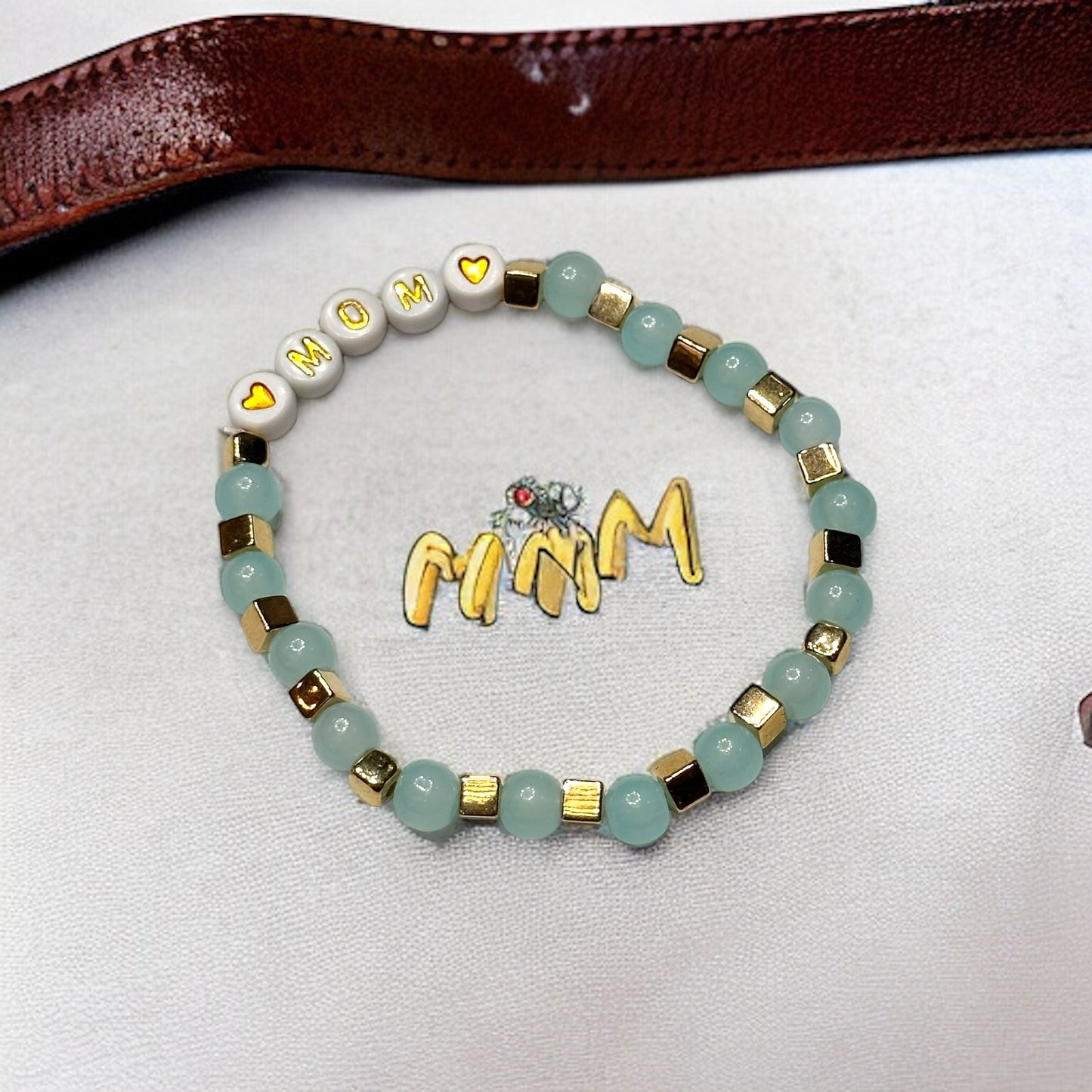“Mom” Beaded Stretch Bracelet