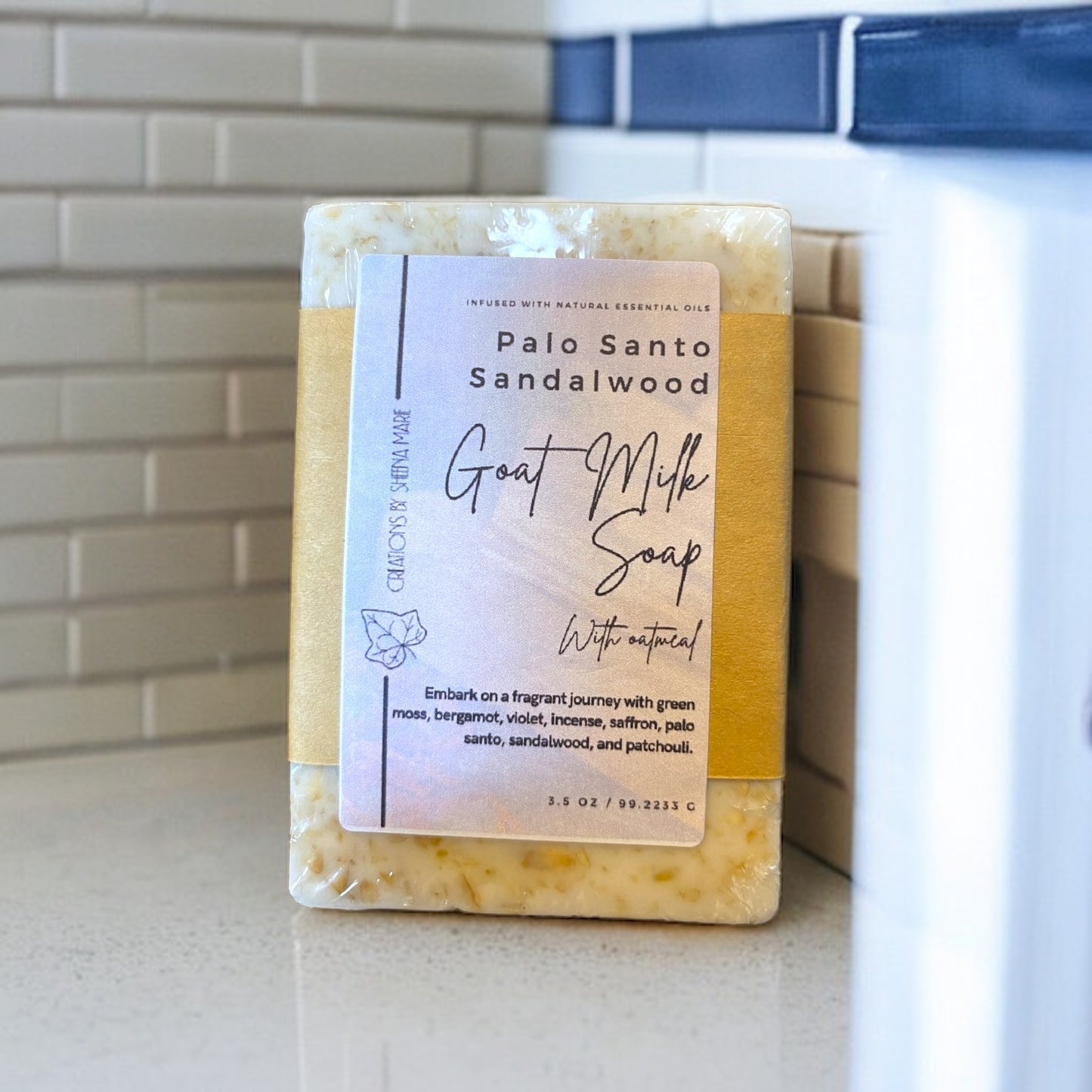 Palo Santo Sandalwood Goat Milk Soap With Oatmeal