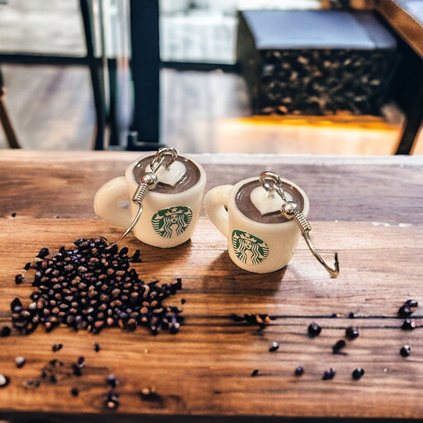 Coffee Cup Dangle Earrings