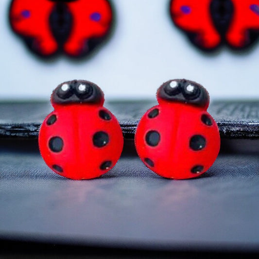 Cartoon Ladybug Stud Earrings