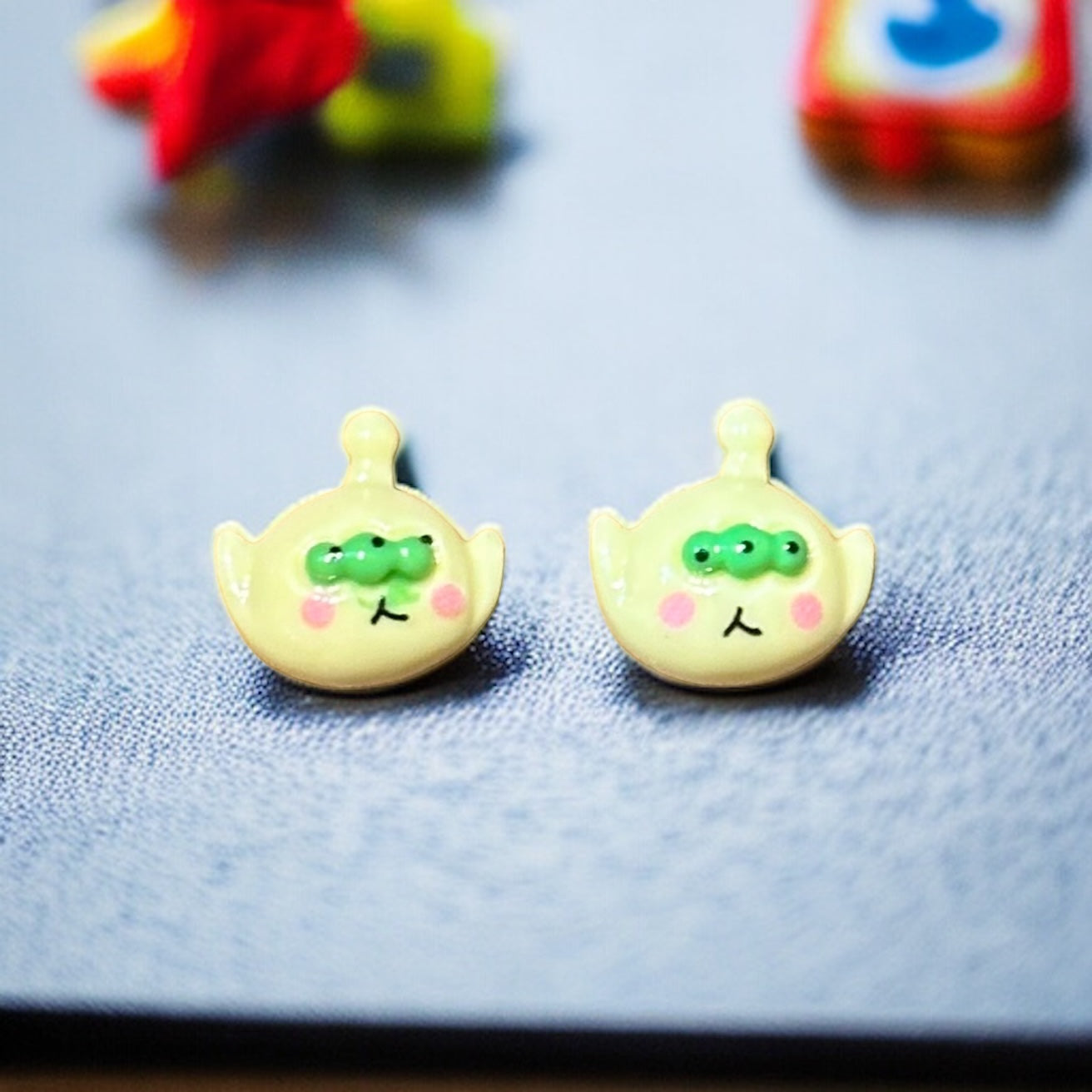 Large Character Stud Earrings