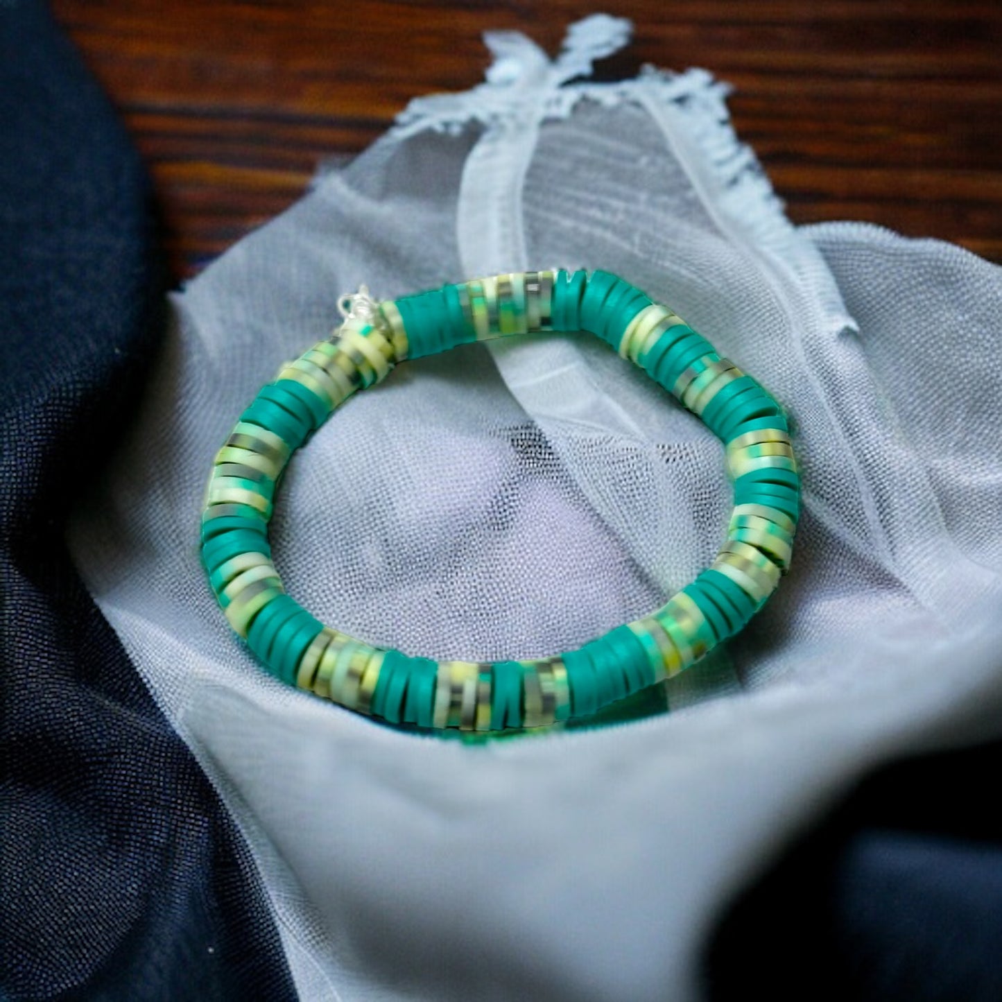 Colors Clay Beaded Stretch Bracelet by RLH Creative Design