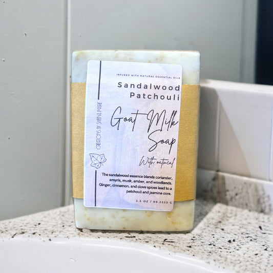 Sandalwood Patchouli Goat Milk Soap With Oatmeal