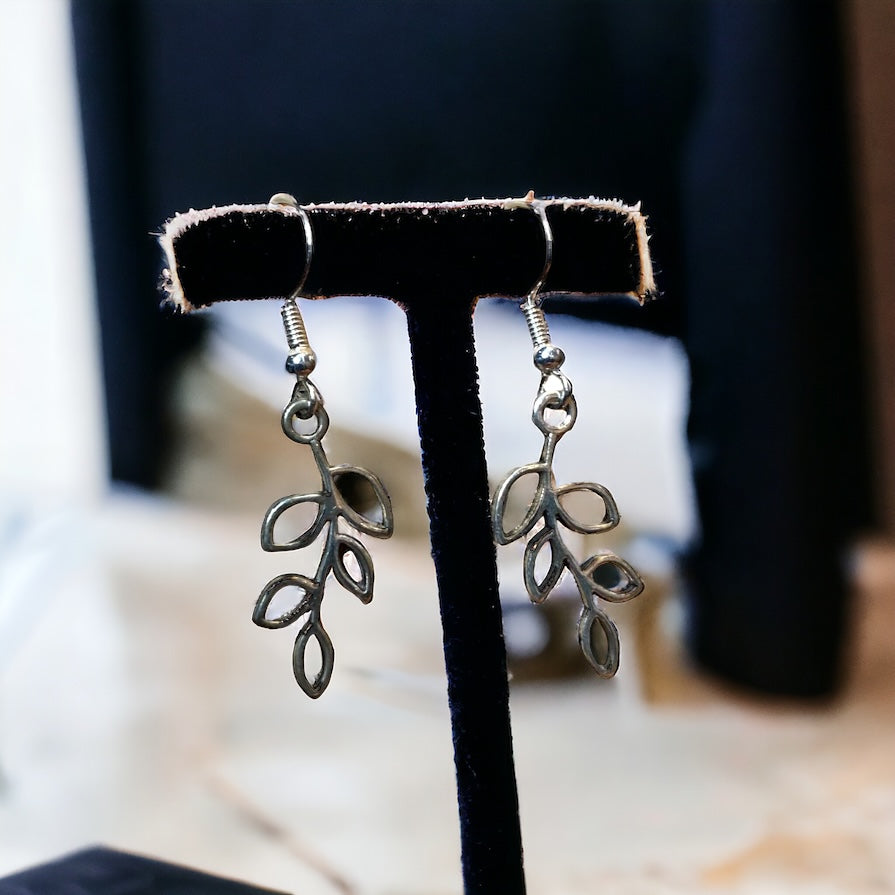 Leaf Branch Dangle Earrings