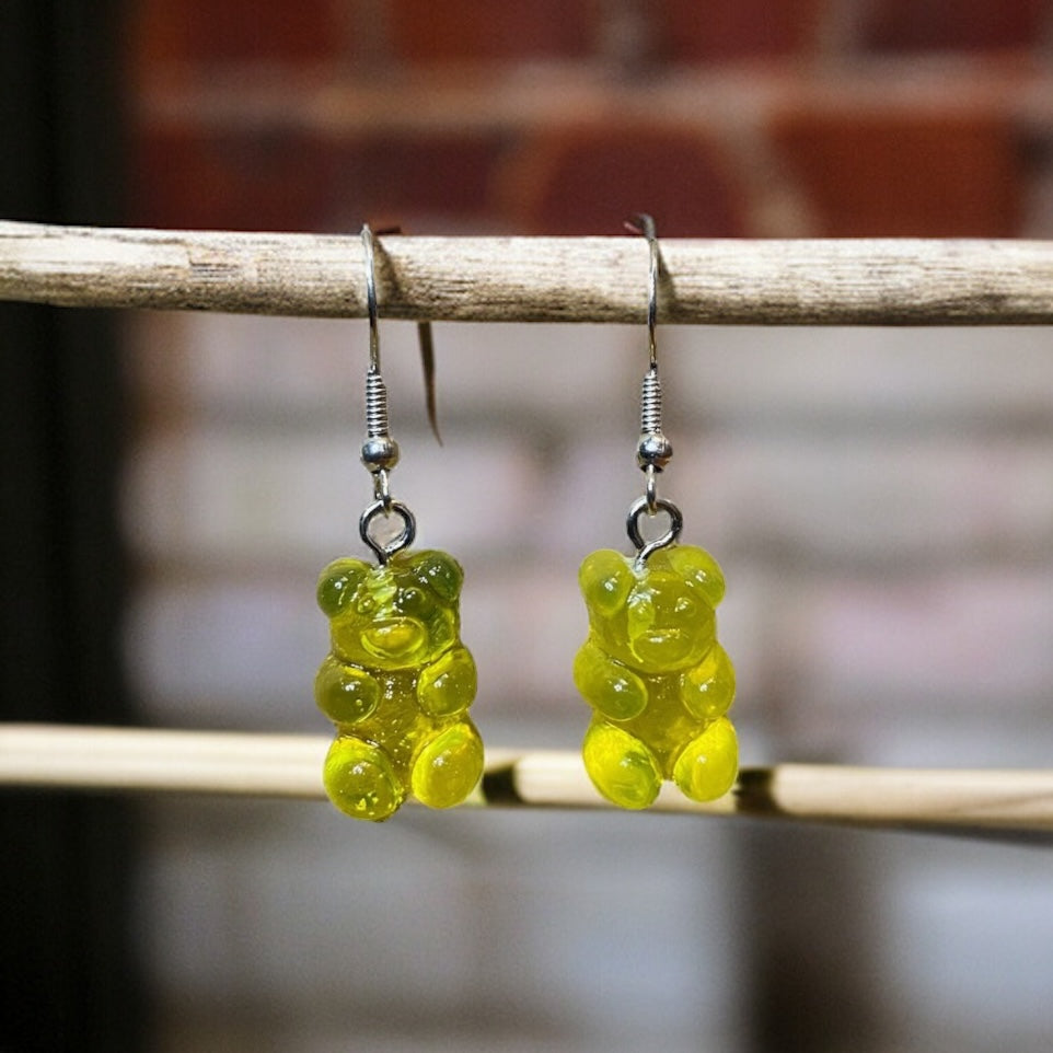 Gummy Bear Pendant Dangle Earrings