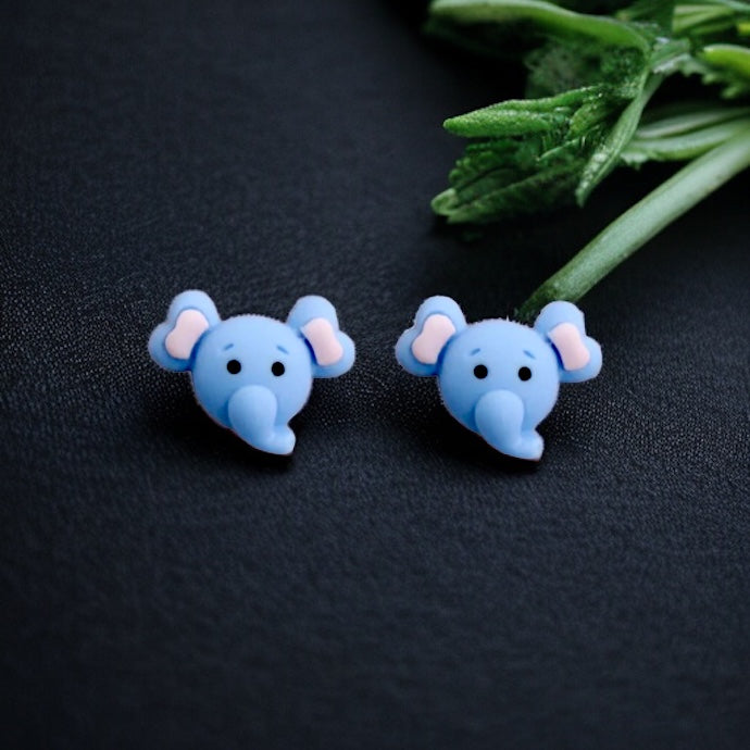 Elephant Embellishment Stud Earrings