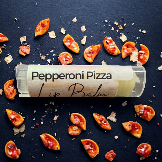 Pepperoni Pizza Flavored Lip Balm Made With Avocado and Jojoba Oil